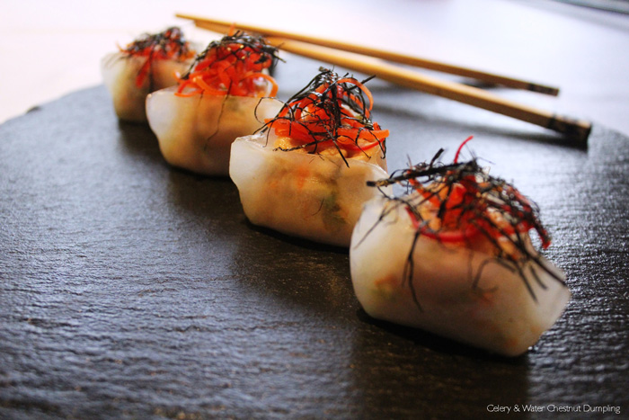Celery and Water Chestnut Dumpling, Dashanzi, Mumbai
