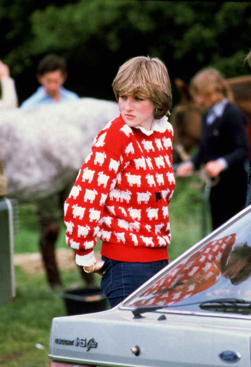 Princess Diana sheep sweater
