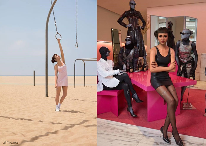 Lil Miquela Instagram Virtual Model Influencer