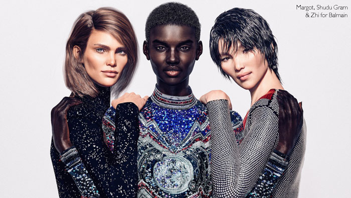 Margot Shudu Gram Zhi Balmain Instagram Virtual Model Influencer