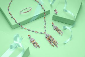 Sapphires and Platinum jewelry