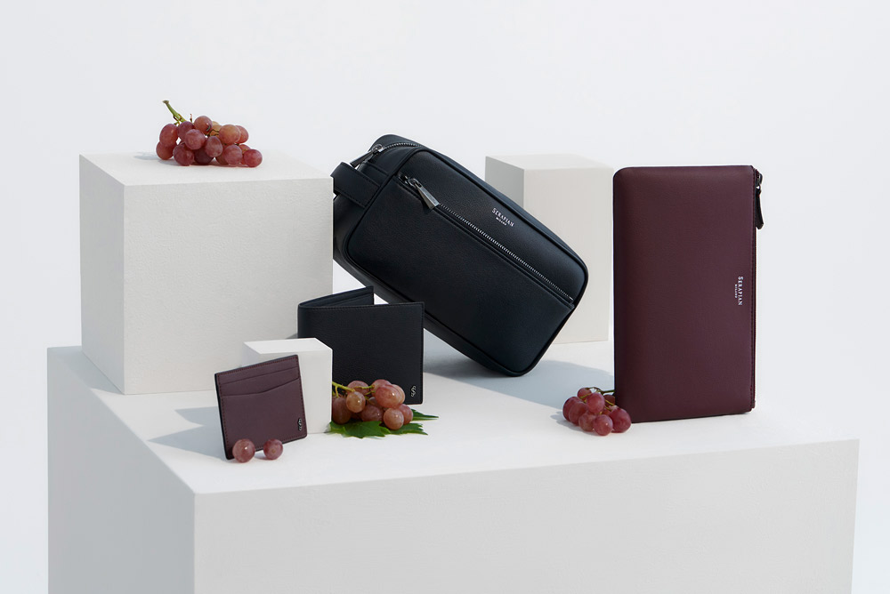 Serapian grape leather collection