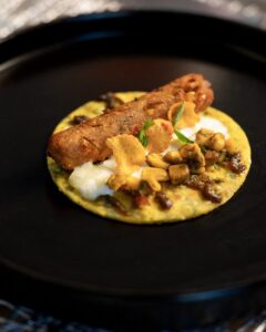 Sweet corn muthiya masala methi roti fresh burrata Indian Accent