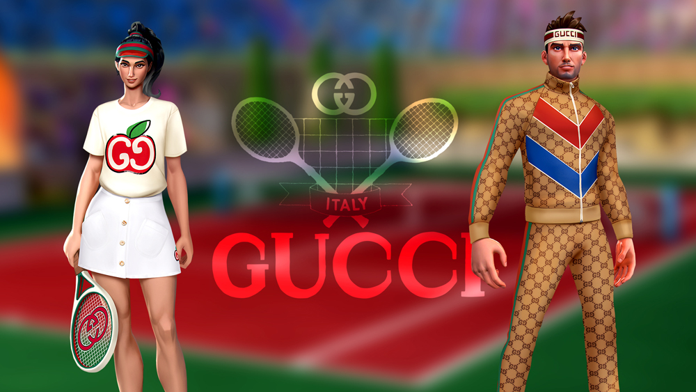 Gucci announces a partnership with the world's favourite tennis mobile game: Tennis Clash, where players will discover exclusive Gucci outfits and be able to participate in a special Gucci tournament.
