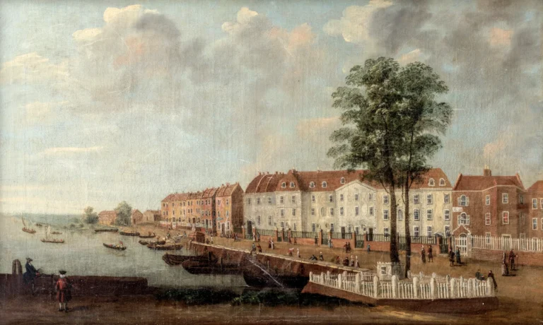 1775 View of Lindsey House Cheyne Walk Chelsea