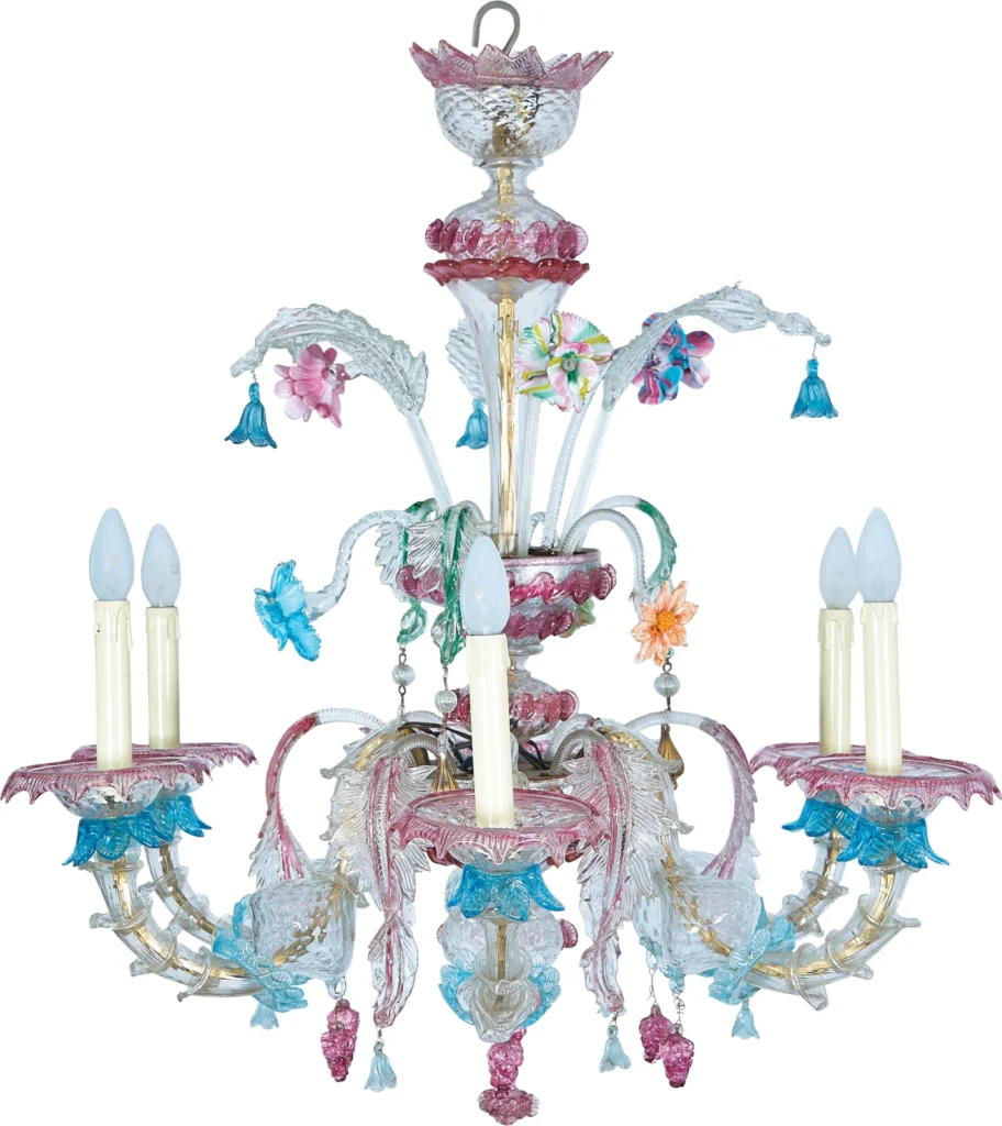 A Fine Floral Design Murano Glass Chandelier