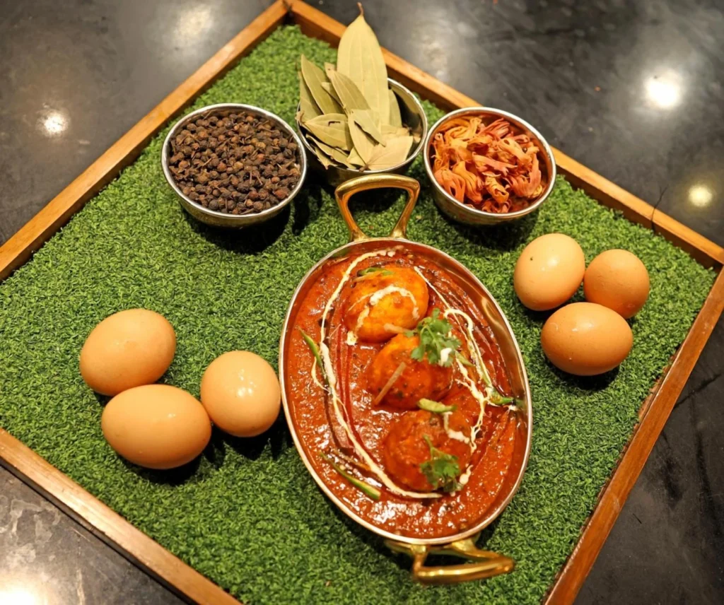 Kadaknath chicken egg dish