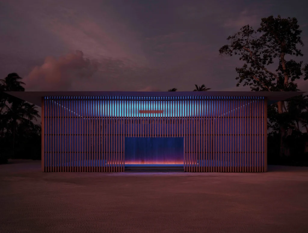 Artist James Turrell's installation at Patina Maldives.