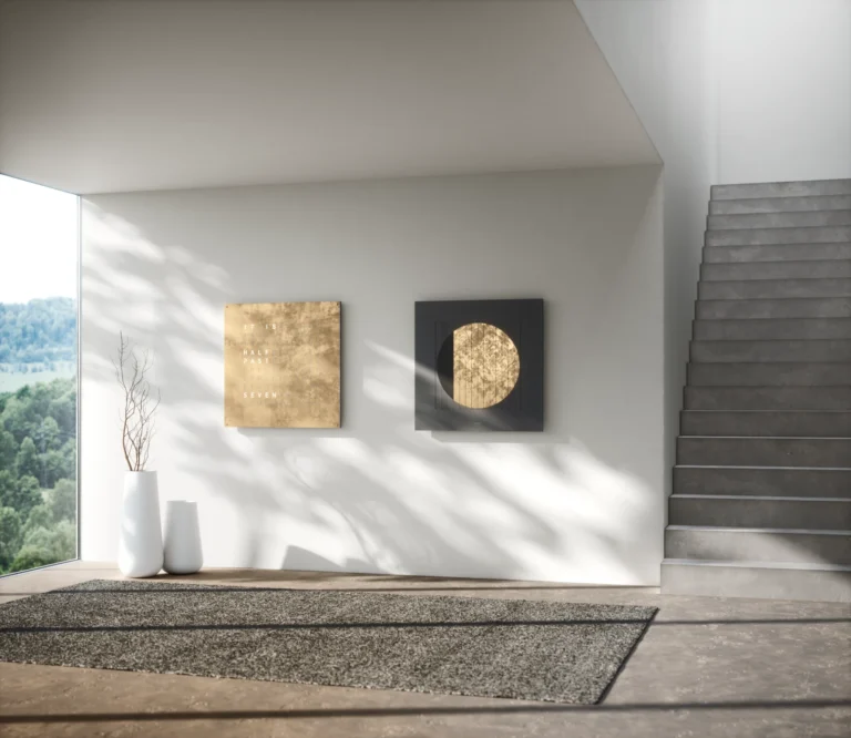 Qlocktwo Earth and Moon clocks