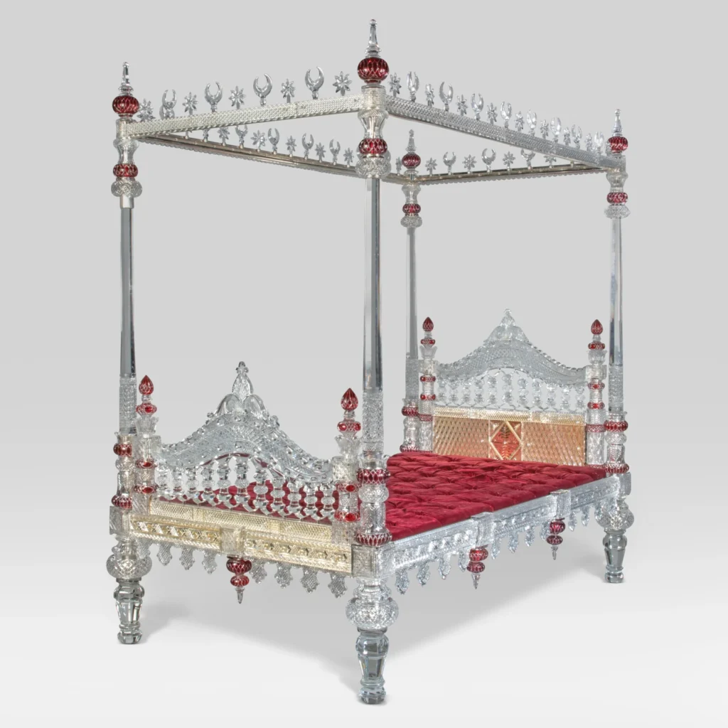 Victorian crystal bed for Indian royalty