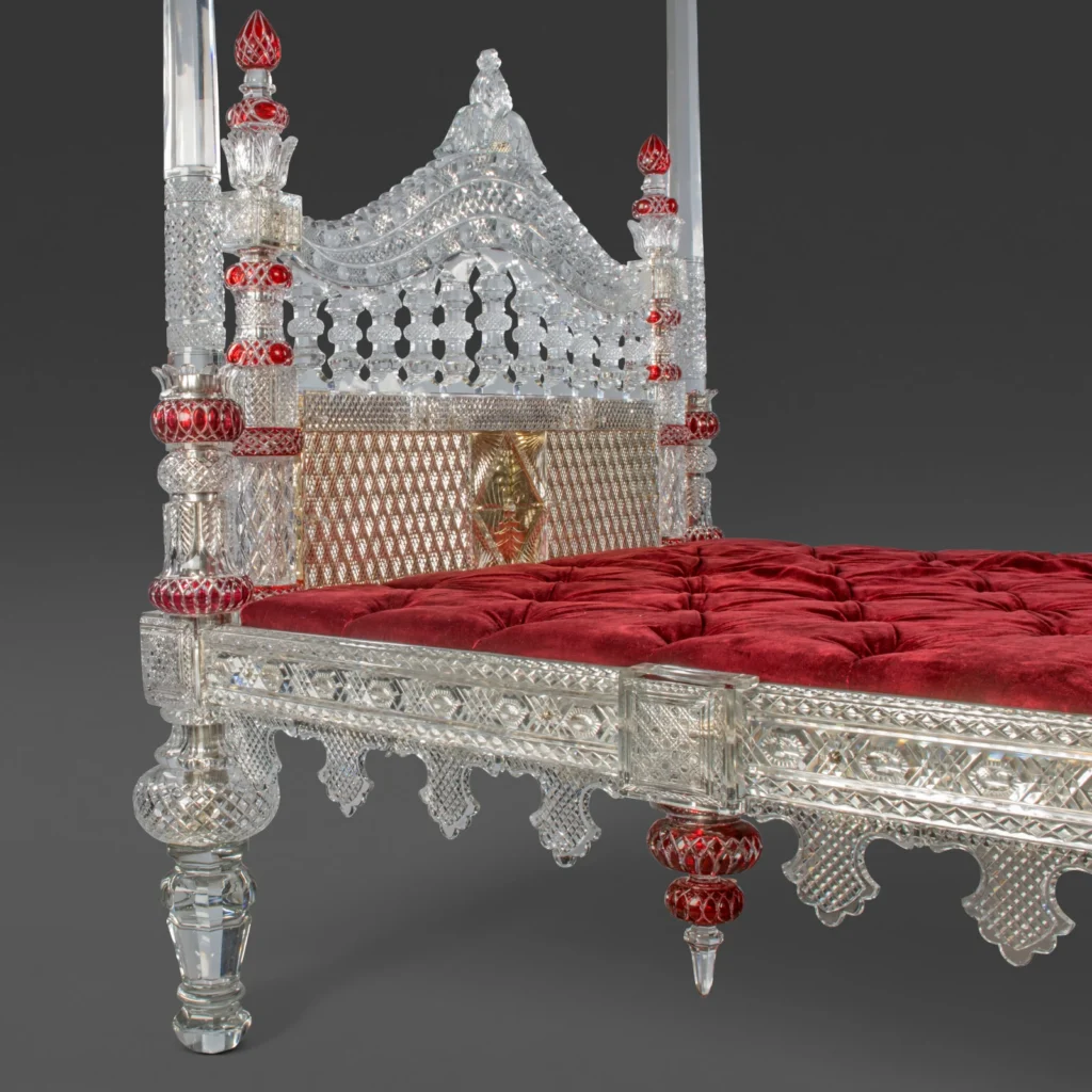 Victorian crystal bed for Indian royalty